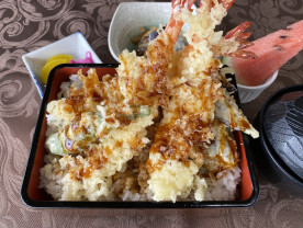 海老天重 <span class="orange">NEW!8月~ </span>追加550円(デザートは日替わり)